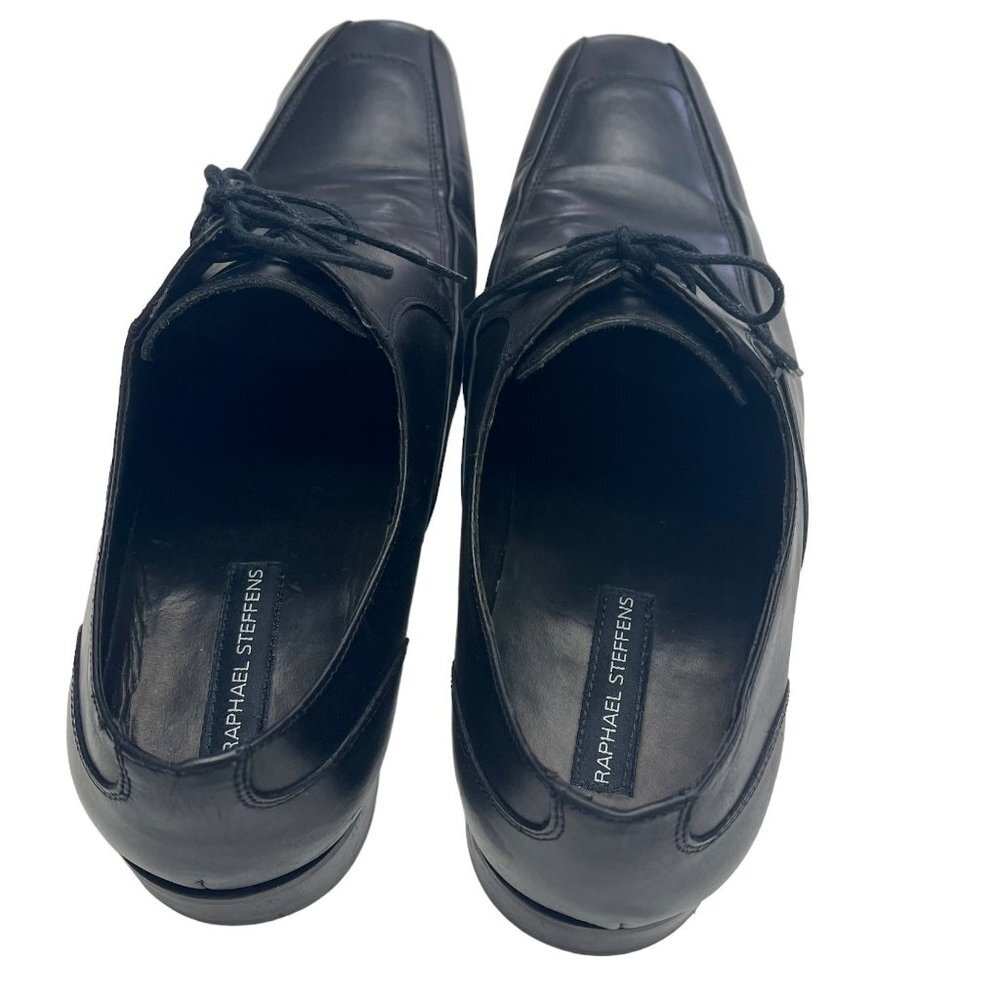 Raphael Steffens Men's Dress Shoes Formal Business Lace-up Black Leather Size 9N - Picture 4 of 12